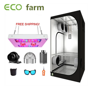 ECO Farm 3.3'x3.3' Kit Essenziale per Tende da Coltivazione - 440W X4 Serie COB Lampada Led Coltivazione
